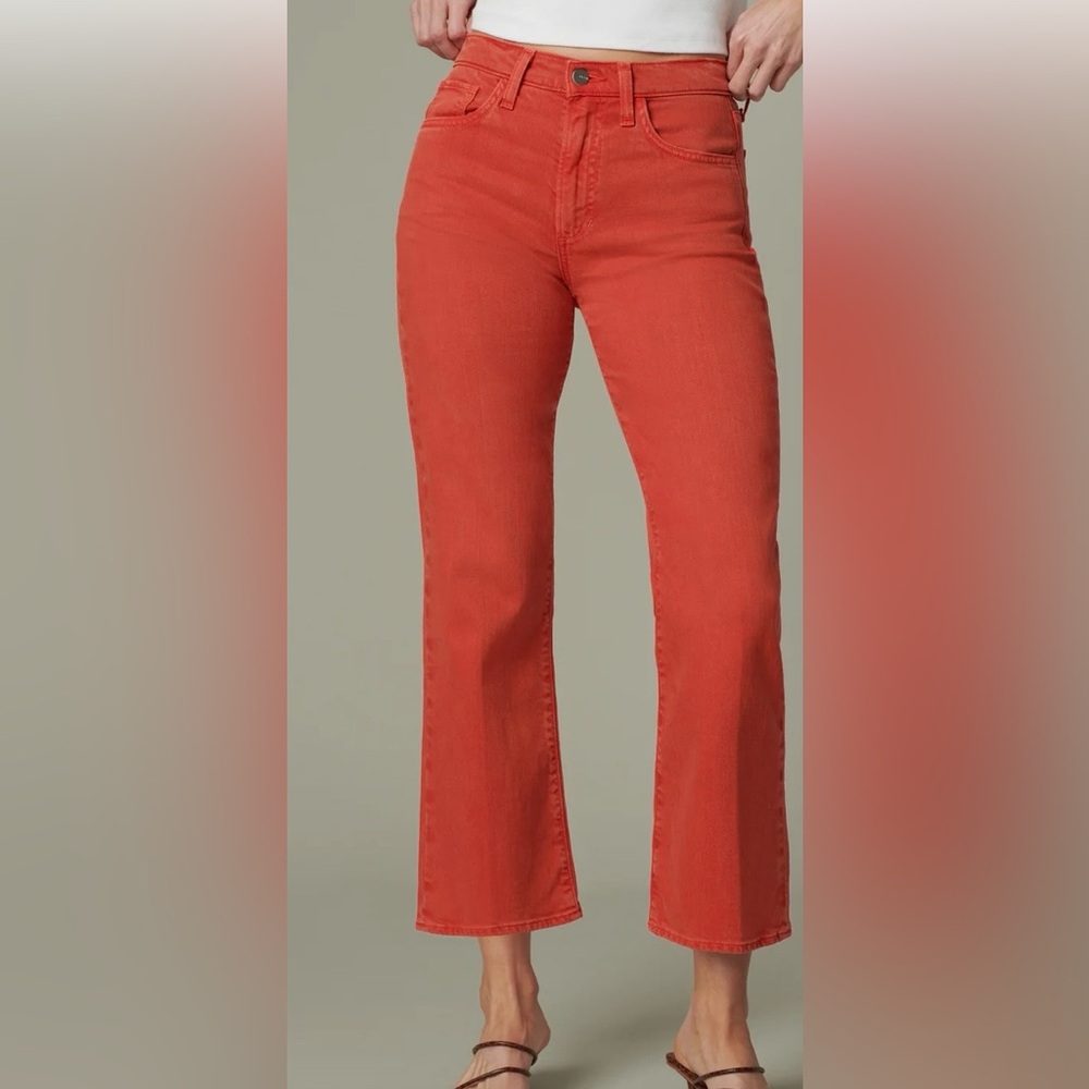 Joe's Jeans Callie High-Rise Cropped Bootcut Poppy Red Jeans 28
